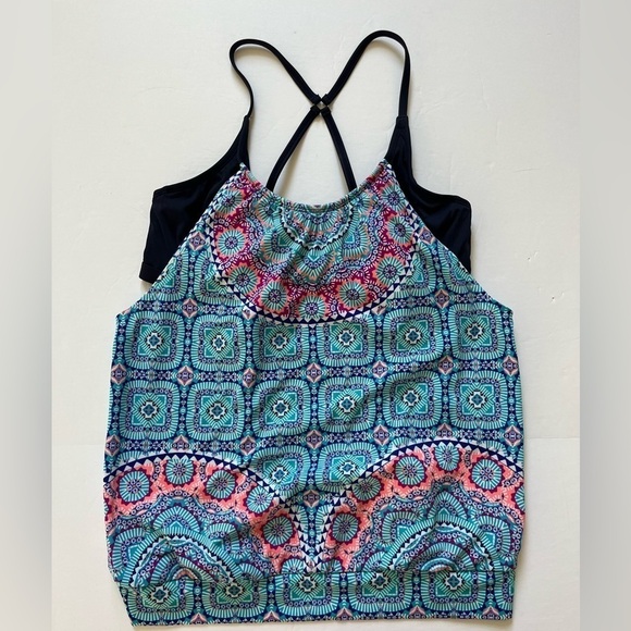 Athleta Fiji Blousy Tankini Top Size 36 B /C - Picture 1 of 7